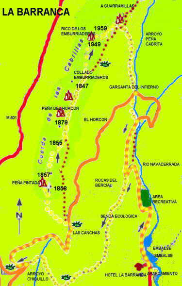 Ver descripcin de ruta circular de senderismo en el Valle de la Barranca.