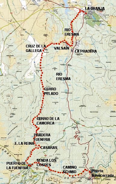 senderismo Pº Navacerrada, Pº Fuenfria, Casaras, Valsain, La Granja