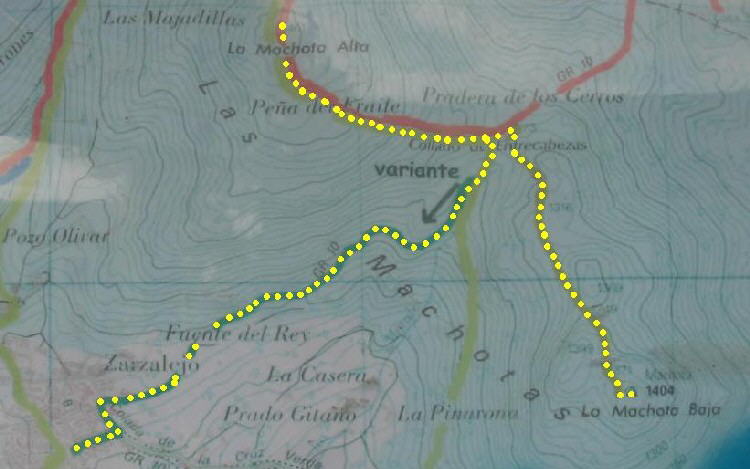 Punto Gestionar variable Senderismo Zarzalejo a las Machotas. Mapa, ruta y fotografias