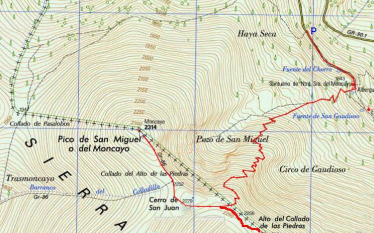 ver descripcin de ruta y fotografas a el Pico San Miguel o Moncayo