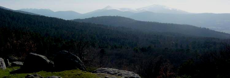 Siete Picos, Montn de Trigo y La Mujer Muerta. Desde el comienzo de la tapia de los jardines del Palacio de La Granja