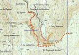 mapa ruta senderismoen en el parque natural del calar del mundo y la sima. ruta en el nacimiento del rio mundo