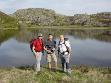 Carlos, Zoltan y Lucas en la Laguna Pay�n