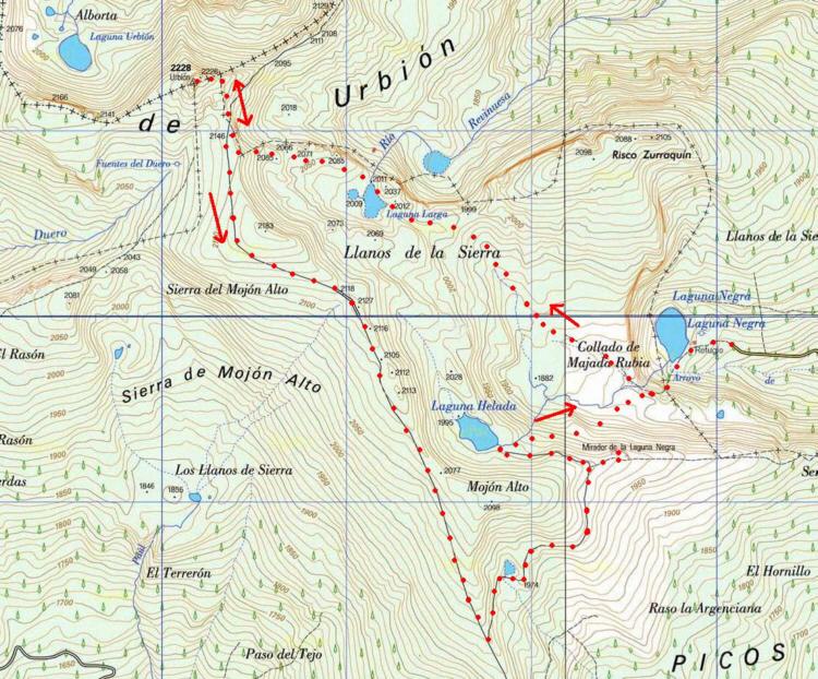 Ver descripcin y fotografias de ruta desde la laguna negra a la cima del pico urbion. 