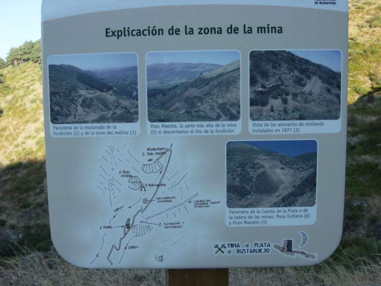 paneles informativos de la mina de plata de bustarviejo