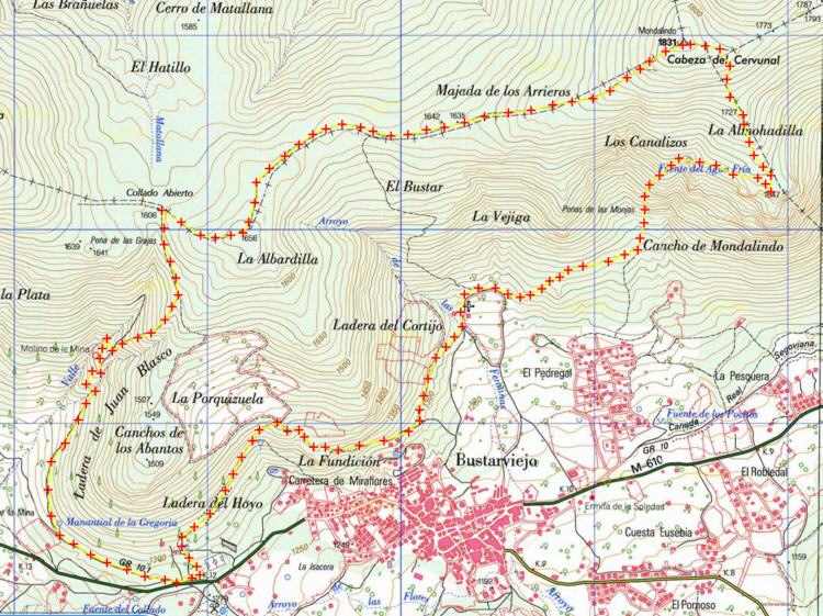 Ver descripcin de ruta de senderismo: Bustarviejo, Mina de plata del Indiano, Collado Abierto, La Albardilla, Mondalindo, Bustarviejo