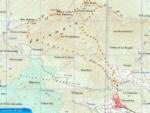 Mapa  Ruta al pico zapatero desde navandrinal. Sierra de la paramera